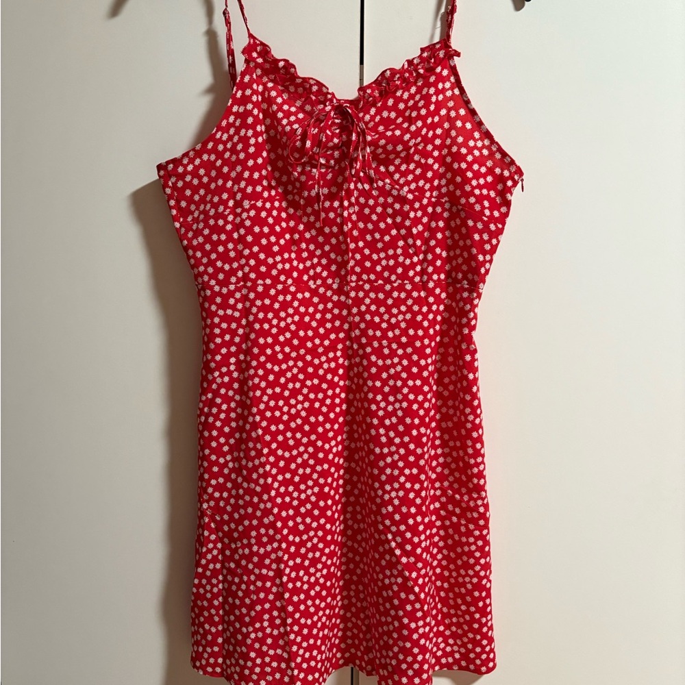 NWOT Red and White Women's Dress